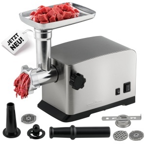 Masina de tocat carne ProfiCook PC-FW 1272 1200W functie revers accesorii pentru carnati si biscuiti