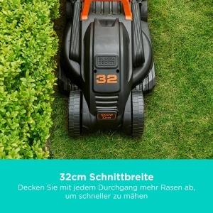Masina de tuns iarba electrica BLACKDECKER BEMW351, 1000W, latime 32 cm, 35L cos - Img 4