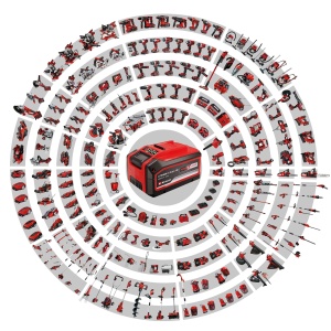 Masina de tuns iarba fara fir Einhell GC-CT 18/24 Li P Power X-Change (Li-Ion, 18 V, 8.500 min-^1, 24cm, maner suplimentar, carcasa din plastic, incl. 20 lame din plastic, incl. baterie de 1,5 Ah si incarcator) - Img 2