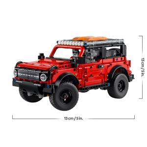 Masina LEGO Technic Ford Bronco 42213, SUV Offroad, 943 piese, rosu - Img 7