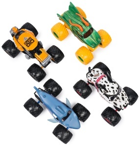 Masina Monster Truck Dalmatian 124 - Detalii Autentice, Culoare Albastra - Img 4