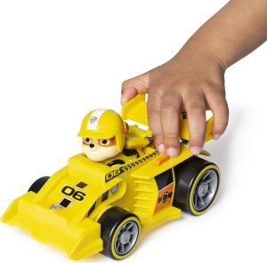 Masinuta de Jucarie Spin Master PAW Patrol - Rubbles Race Go Deluxe cu Figurina Rubble - Img 3