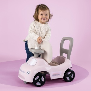 Masinuta Rutscher Smoby Mein Primul Meu Auto, Roz, cu Hupenlenkrad si Staufach - Img 5