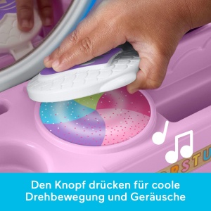 Masuta de machiaj interactiva Fisher-Price cu 4 accesorii, 75 melodii, multi-lingv - Img 4
