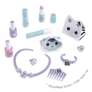 Masuta de machiaj pentru copii Smoby Gabbys Dollhouse, cu oglinda, scaun si accesorii - Img 3
