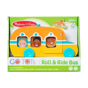 Melissa & Doug GO Tots Bus Rolling & Driving, Jucarii din lemn pentru copii mici, Jucarii de dezvoltare, Jucarii din lemn de la 1 an, cadou pentru bebelus baiat si fata, materiale certificate FSC - Img 6