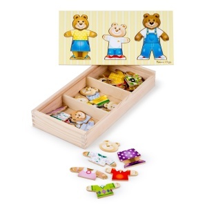 Melissa Doug Puzzle Barenfamilie 45 Piese Lemn Interactiv 3 Ani - Img 9