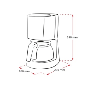 Melitta Enjoy - Filtru de cafea - cu ulcior de sticla - Drip Stop - 10 cani - Negru (1017-02) - Img 3