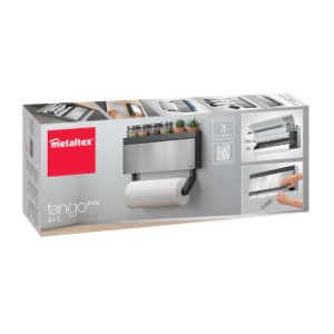 Metaltex Tango INOX Suport pentru 3 Role Front din Otel Inoxidabil Argintiu - Img 3
