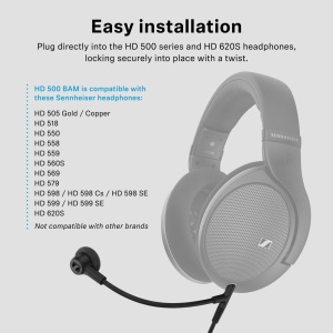 Microfon de tip Condensator Sennheiser HD 500 BAM - Negru, cu Reducere Zgomot - Img 5