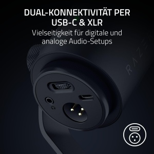 Microfon dinamic Razer Seiren V3 Pro, USB-C si XLR, 30mm, Negru - Img 4