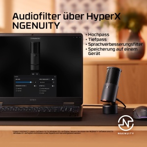Microfon HyperX SoloCast 2 USB Negru Gaming si Streaming Plug and Play - Img 7