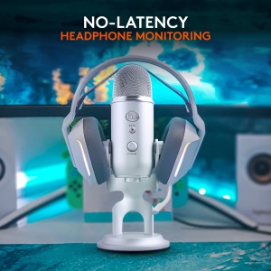 Microfon USB Blue Yeti Profesional pentru Streaming Podcasting Gaming Argintiu - Img 7