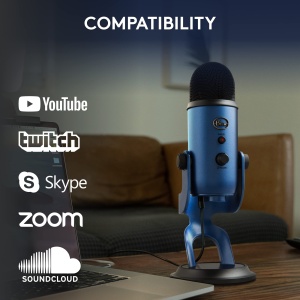 Microfon USB Logitech Blue Yeti Albastru Sunet Profesional - Img 7