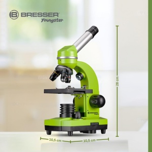 Microscop Bresser Junior BIOLUX SEL cu suport smartphone, 40x-1600x, verde - Img 7