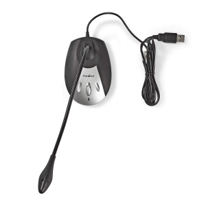 Mikrofon NEDIS cu cablu USB-A, intrerupator si iesire pentru casti - Img 2