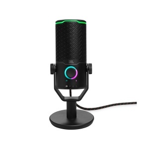 Mikrofon USB JBL Quantum Stream Studio cu 3 Condensatoare si 4 Moduri de Inregistrare, Negru