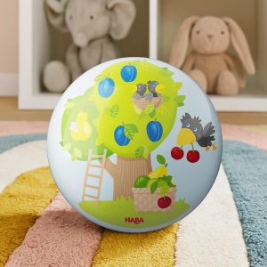 Minge pentru copii HABA Obstgarten 14 cm, design fructe colorate, cu ventil - Img 2