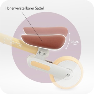 Mingiuta de echilibru Momi Kinderlaufrad DEX pentru copii 1-3 ani, cadru pliabil, 2 kg - Img 5