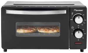 Mini cuptor compact Bestron AOV9 cu caldura superioara/inferioara, 9 litri, 800 wati, negru - Img 1