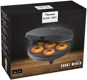 Mini Donut Maker Bestron ADM218BL, 700W, Mattschwarz, Capacitate 7 Donuts - Img 3