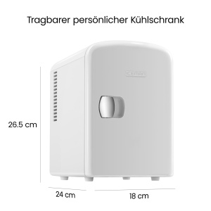Mini frigider portabil alb Iceman, raceste si incalzeste, Frigider mic cu 4 litri, 6 compartimente pentru produse cosmetice, gustari, machiaj, curent alternativ/curent continuu, casa/masina/dormitor - Img 7