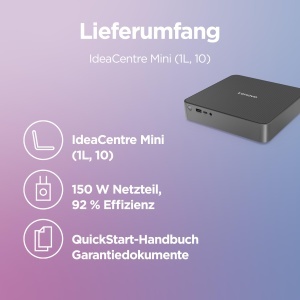 Mini PC Lenovo IdeaCentre Intel Core 7 16GB RAM 512GB SSD Culoare Luna Grau - Img 8