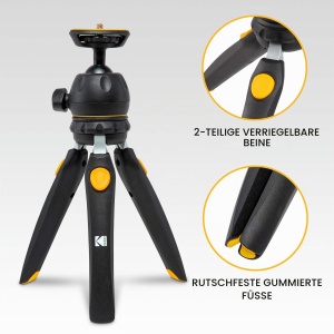 Mini-stativ KODAK PhotoGear 2-in-1 cu telecomanda, 22,9 cm, selfie stick, 360 rotire - Img 5