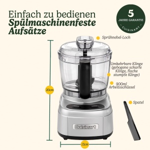 Mini Zerkleinerer Cuisinart Mini Prep Pro 900 ml, Inox, Multifunctional - Img 6