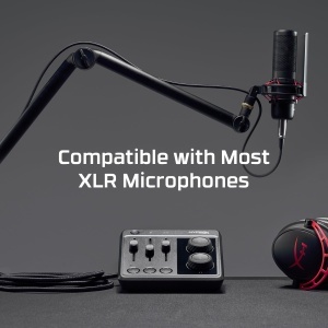 Mixer audio HyperX USB-C intrare XLRTRS 24-Bit96 kHz Phantom Power Negru - Img 5