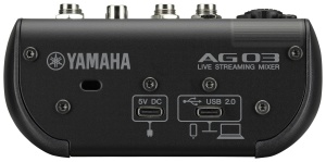 Mixer audio Yamaha AG03MK2 cu 3 canale, USB-C, negru - Img 2
