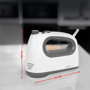 Mixer Clatronic | Motor puternic de 400 W | Mixer de mana | Turbo Stage si 5 niveluri de viteza | Mixere de mana | teluri si carlige de aluat din otel inoxidabil care pot fi spalate in masina de spalat vase | HM 3775 - Img 7