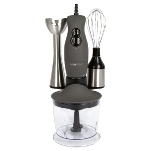 Mixer de mana Clatronic SMS 3777, 400W, 3 in 1, inox, cu bol de 0.7L