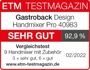 Mixer de mana Gastroback 40983 500W 5 viteze Turbo accesorii multiple argintiunegru - Img 9