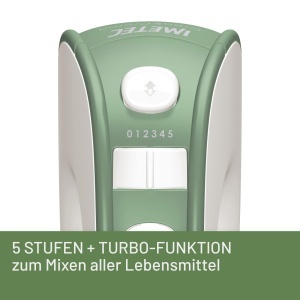 Mixer de mana Imetec Crea Crema 500W 5 viteze accesorii din inox AlbVerde - Img 5