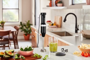 Mixer vertical KitchenAid Classic 5KHBV53EOB, 4 cutite din otel inoxidabil, negru - Img 6
