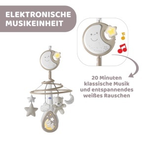 Mobila pentru bebelusi Chicco Next2Dreams 3-in-1, muzica, lumina moale, bej - Img 5