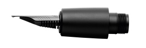Modul de scriere Faber-Castell E-Motion Pure Black, cu pana M din otel inoxidabil
