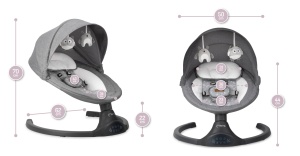 MoMi KENANI Balansoar pentru bebelusi Bluetooth telecomanda greutate maxima 9 kg - Img 8