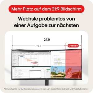 Monitor Curbat LG UltraWide 34WR50QK-B 34 inch UWQHD, 100Hz, HDR10, Negru - Img 2