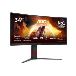 Monitor Gaming AOC CU34G4Z 34 inch Curbat, UW-QHD, 240Hz, Negru