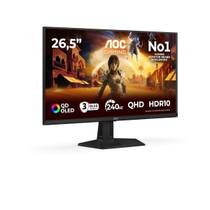 Monitor Gaming AOC Q27G41ZDF 26.5 inch WQHD, 240Hz, QD-OLED, Negru