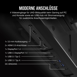 Monitor Gaming Corsair XENEON 32UHD144-A, 32 inch, 4K, 144Hz, IPS, Negru - Img 6