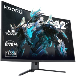 Monitor Gaming Curbat KOORUI 32 Zoll QHD 2560x1440P 170Hz VA