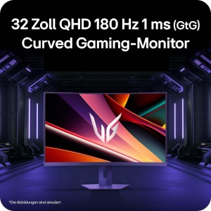 Monitor Gaming Curbat LG UltraGear 32G60ZA-B, 32 inch, QHD, 180Hz, Negru - Img 2