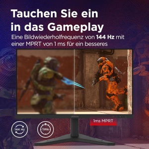 Monitor Gaming Lenovo Legion R24s, 24, Full HD, 144Hz, Negru - Img 6