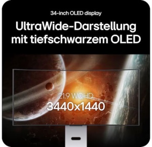 Monitor Gaming LG UltraGear 34GX90SA-W 34 inch Curved OLED 240Hz - Img 2