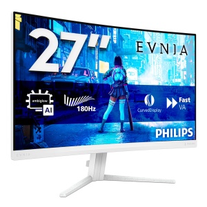 Monitor Gaming Philips Evnia 27M2C5201L, 27 inch, Full HD, 180 Hz, Alb