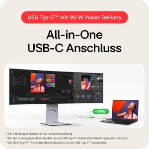 Monitor LG UltraWide 49U950A-W, 49 inch, Curbat, DQHD, 144Hz, USB-C - Img 5