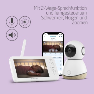 Monitor video pentru bebelusi Maxi-Cosi See Pro, camera HD, ecran 5, detectie miscare - Img 7